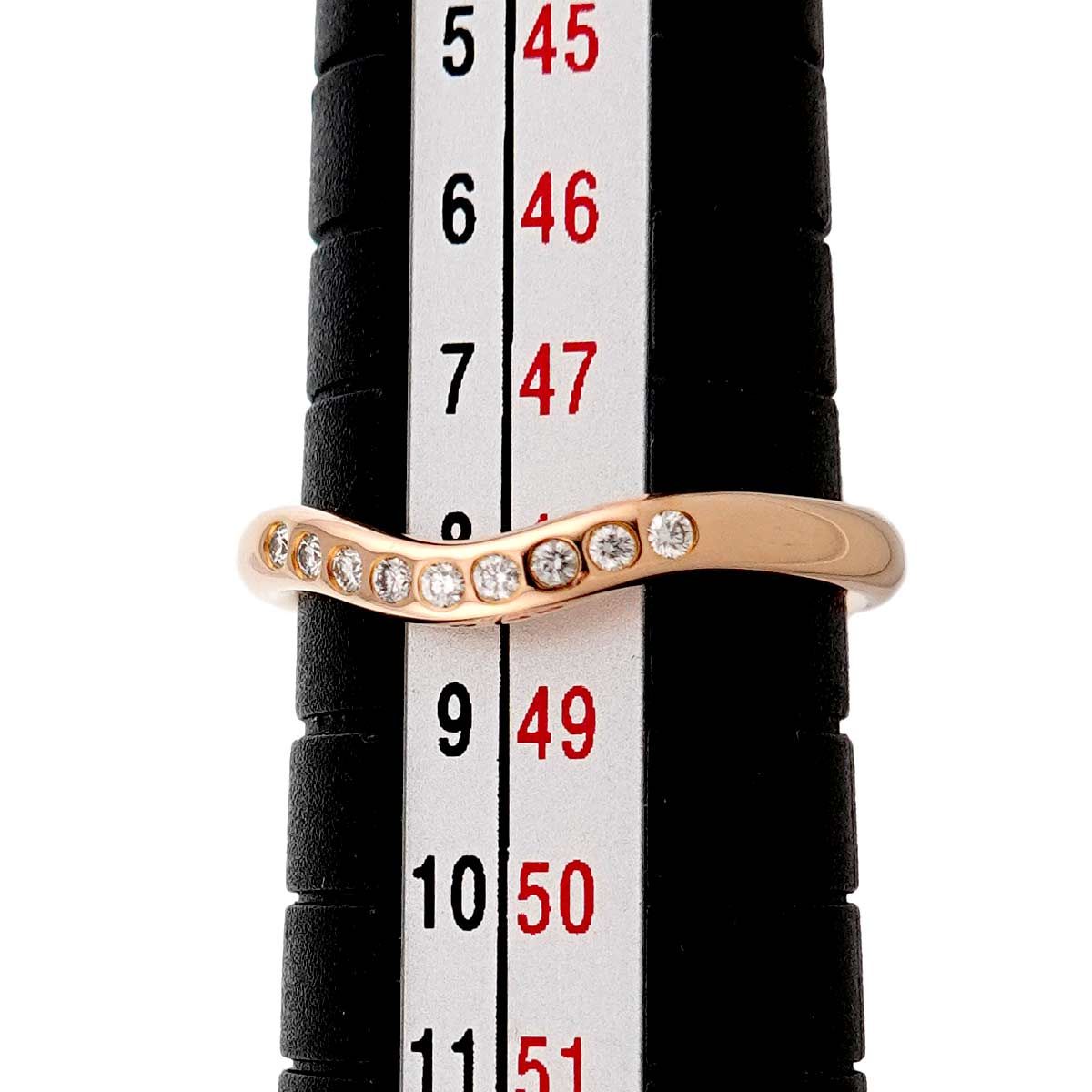 ティファニー TIFFANY&CO. カーブド バンド 8号 リング ダイヤ K18 PG