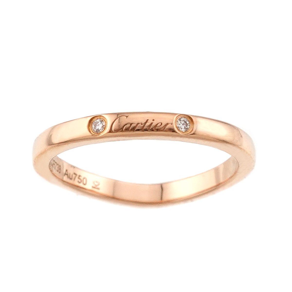 カルティエ Cartier バレリーナ カーブ #47 リング ダイヤ K18 PG