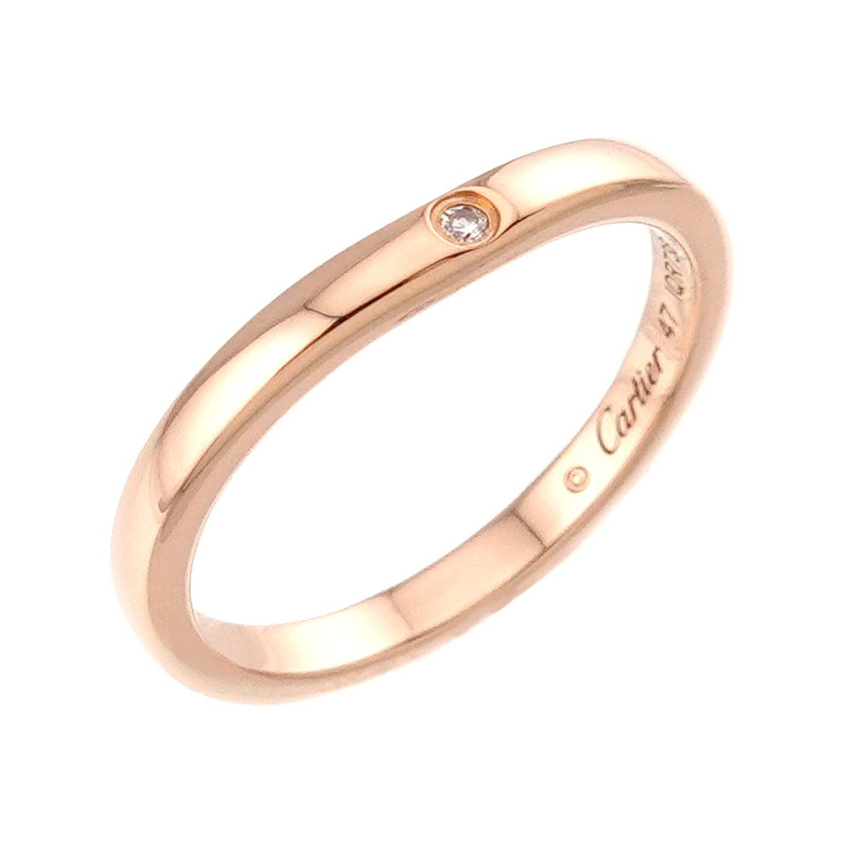 Cartier カルティエ　バレリーナ　リング　ピンクゴールド　47 7号 カルティエ Cartier バレリーナ カーブ #47 リング ダイヤ K18 PG