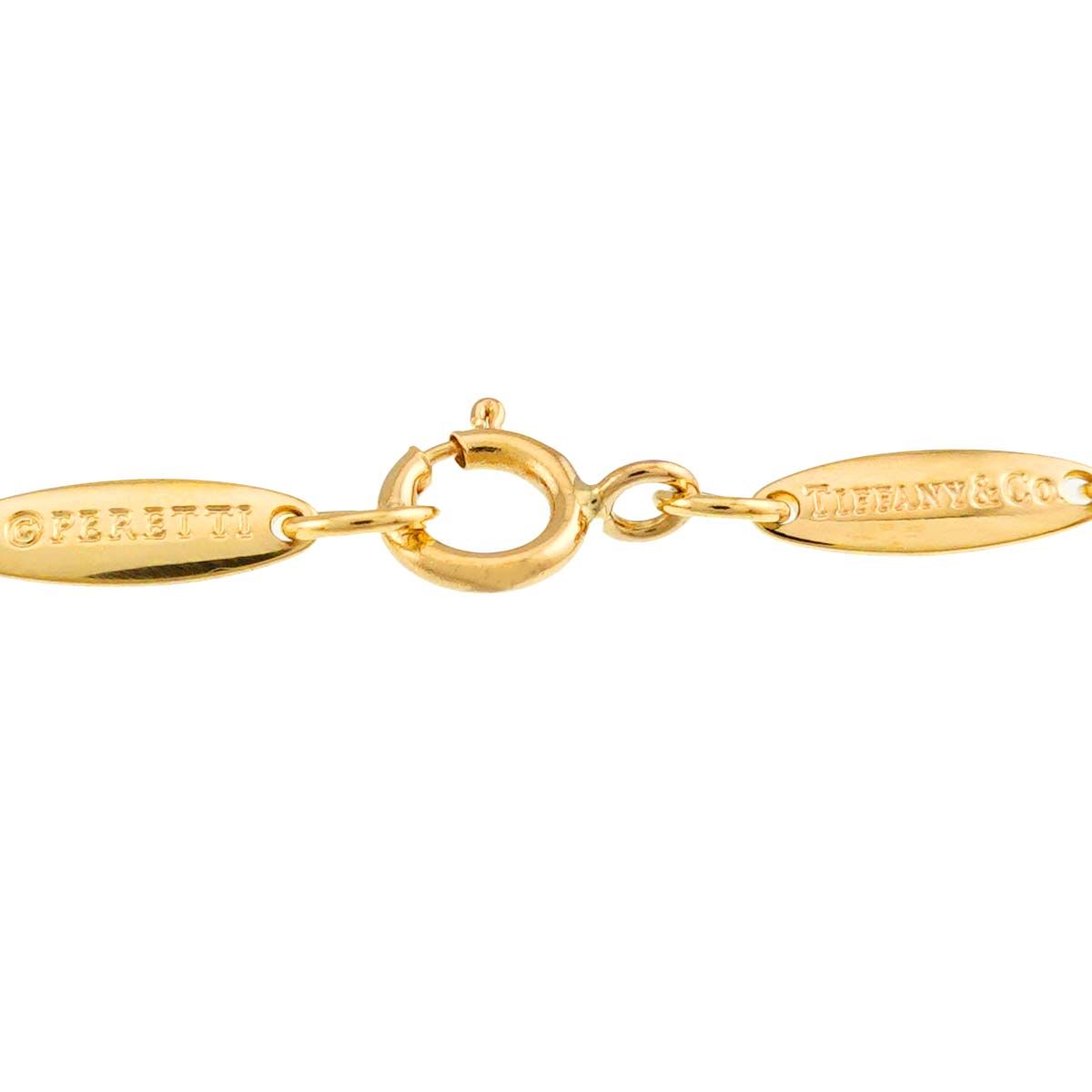 ティファニー TIFFANY&Co. ビーン ネックレス 40cm K18 YG イエロー