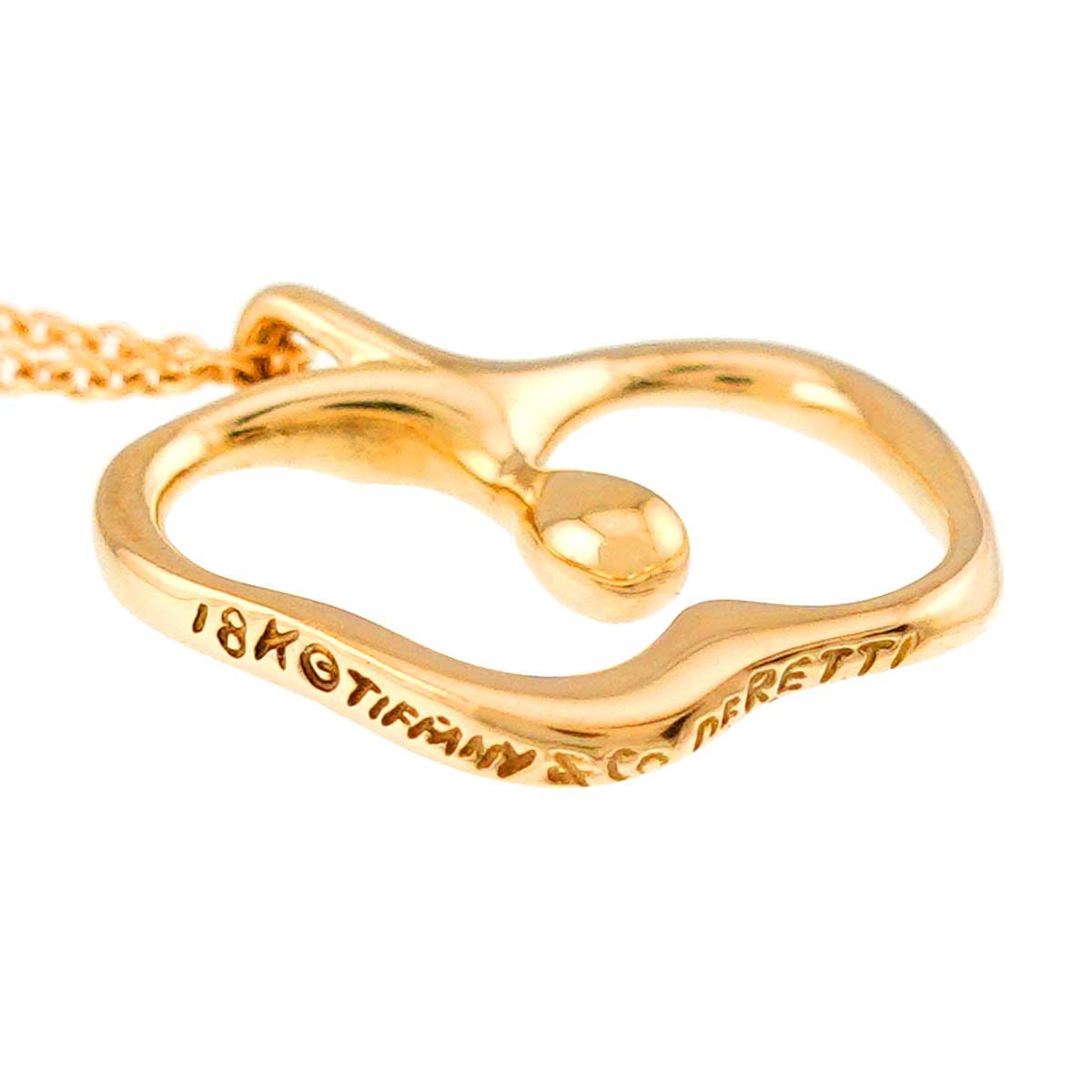 ティファニー TIFFANY&Co. アップル ネックレス 41cm K18 YG イエロー 