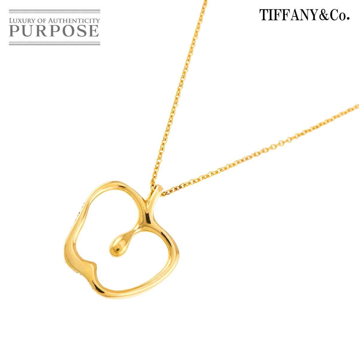 ティファニー TIFFANY&Co. アップル ネックレス 41cm K18 YG イエロー