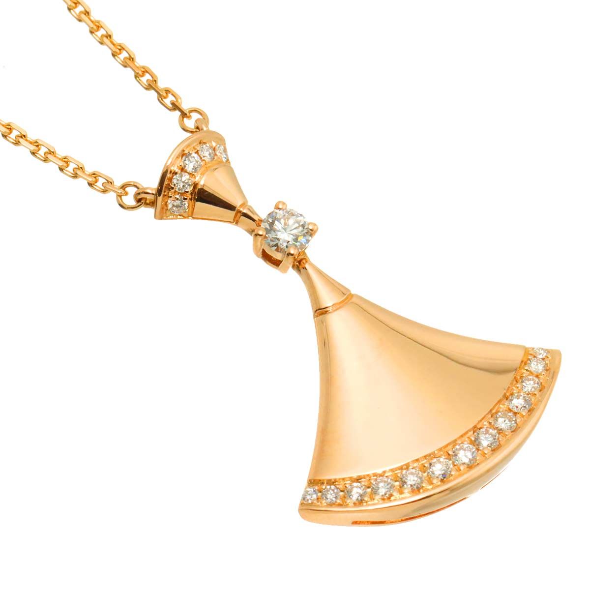 ブルガリ BVLGARI ディーヴァ ドリーム ダイヤ ネックレス 43cm K18 PG 