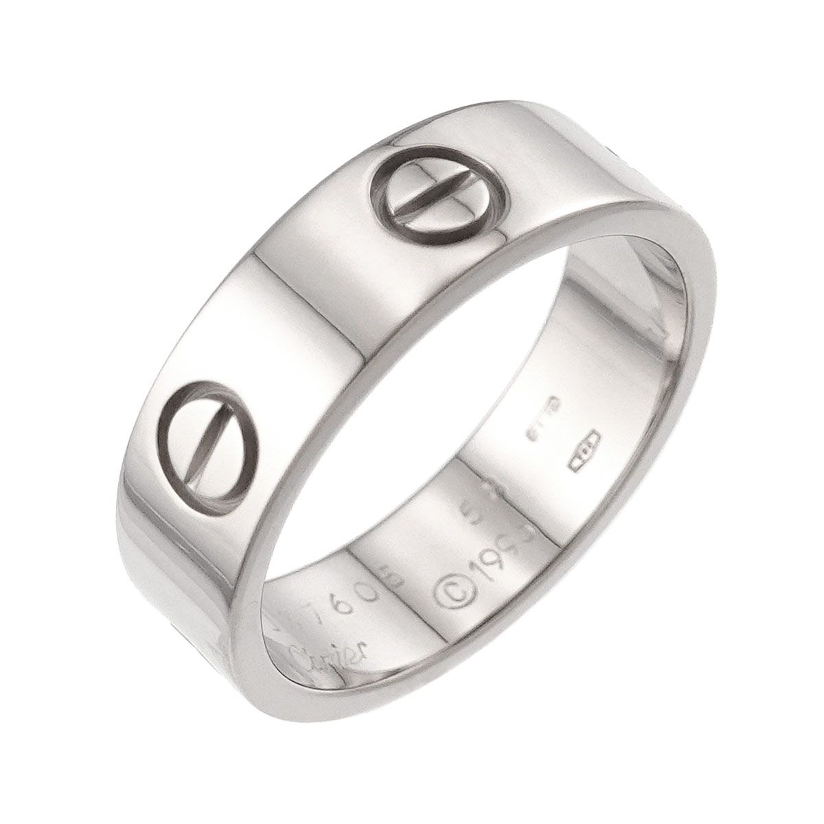 カルティエ Cartier ラブ #58 リング K18 WG ホワイトゴールド 750
