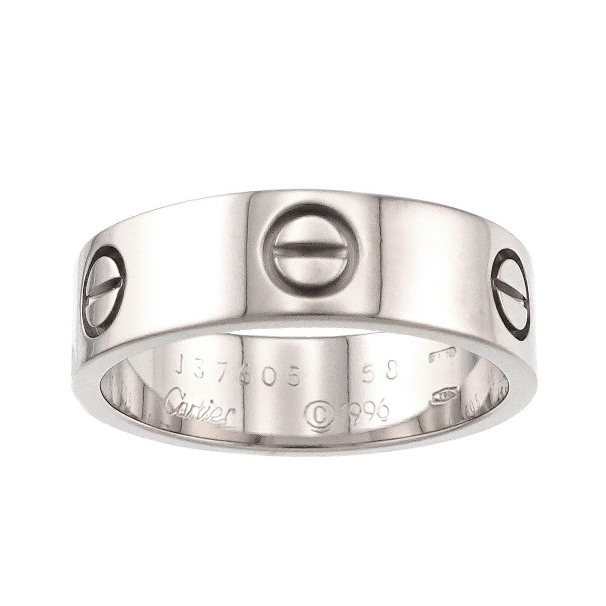 カルティエ Cartier ラブ #58 リング K18 WG ホワイトゴールド 750