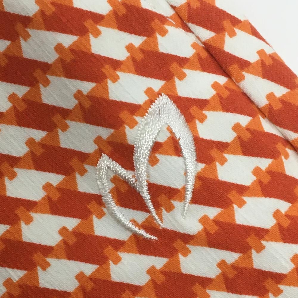 超美品】マスターバニー パンツ オレンジ×白 総柄 メンズ 5(L) ゴルフ