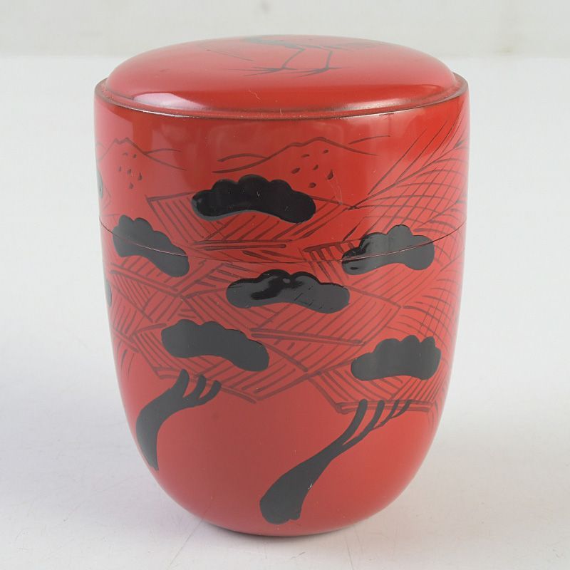 茶道具 塗師 龍斎作 朱塗 玄々斎好 曙棗 共箱 V S752 - メルカリ