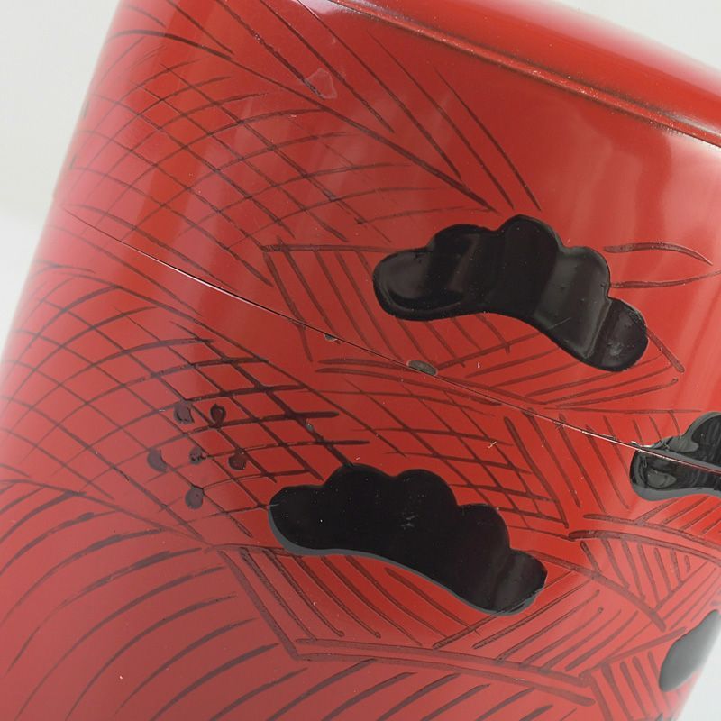 茶道具 塗師 龍斎作 朱塗 玄々斎好 曙棗 共箱 V S752 - メルカリ