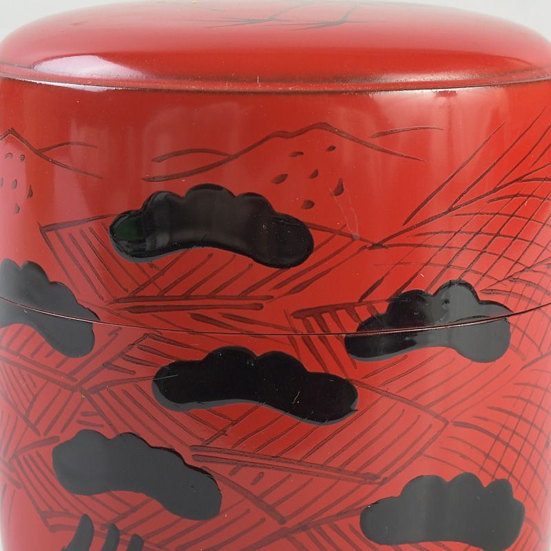 茶道具 塗師 龍斎作 朱塗 玄々斎好 曙棗 共箱 V S752 - メルカリ