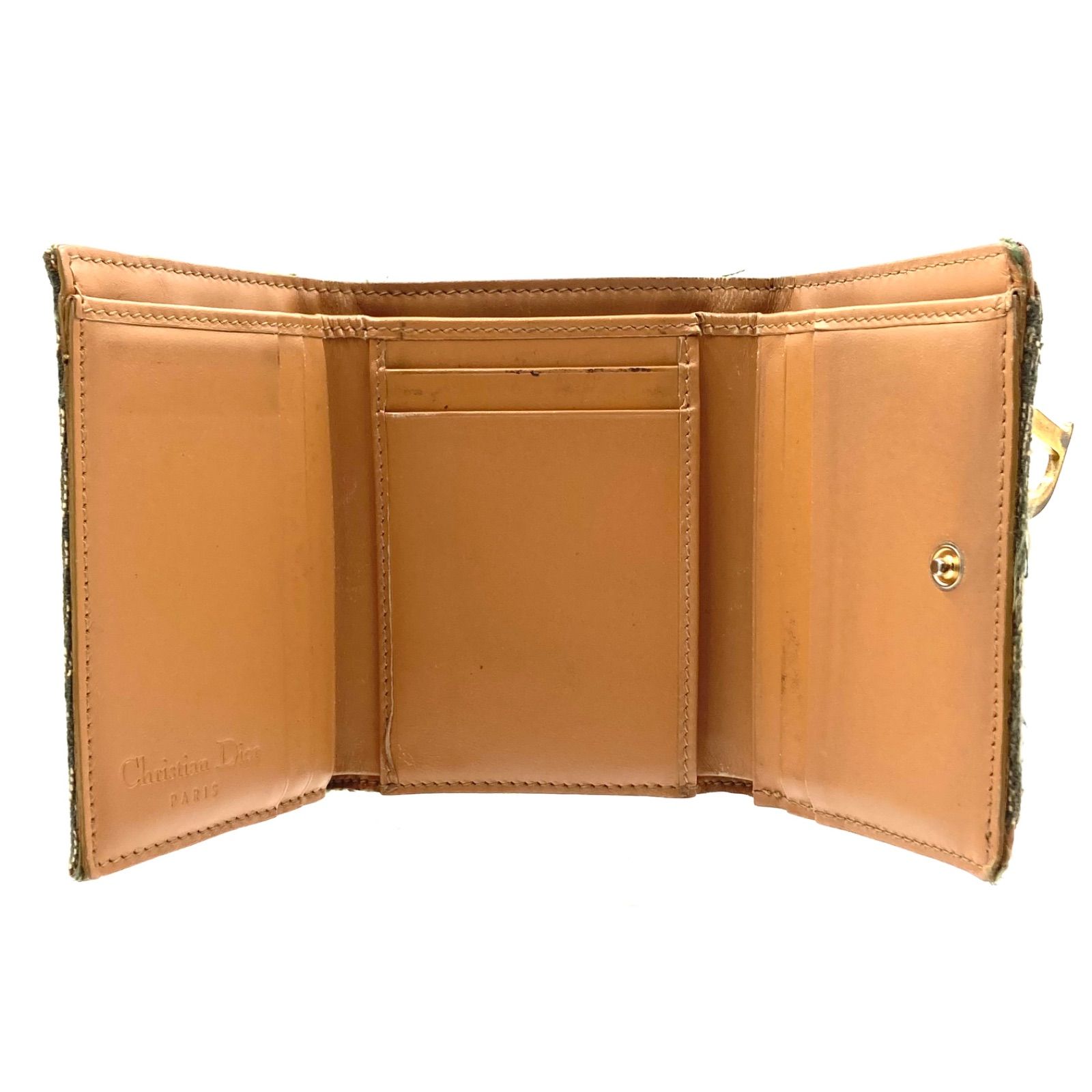 Christian Dior クリスチャンディオール サドル 三つ折り財布