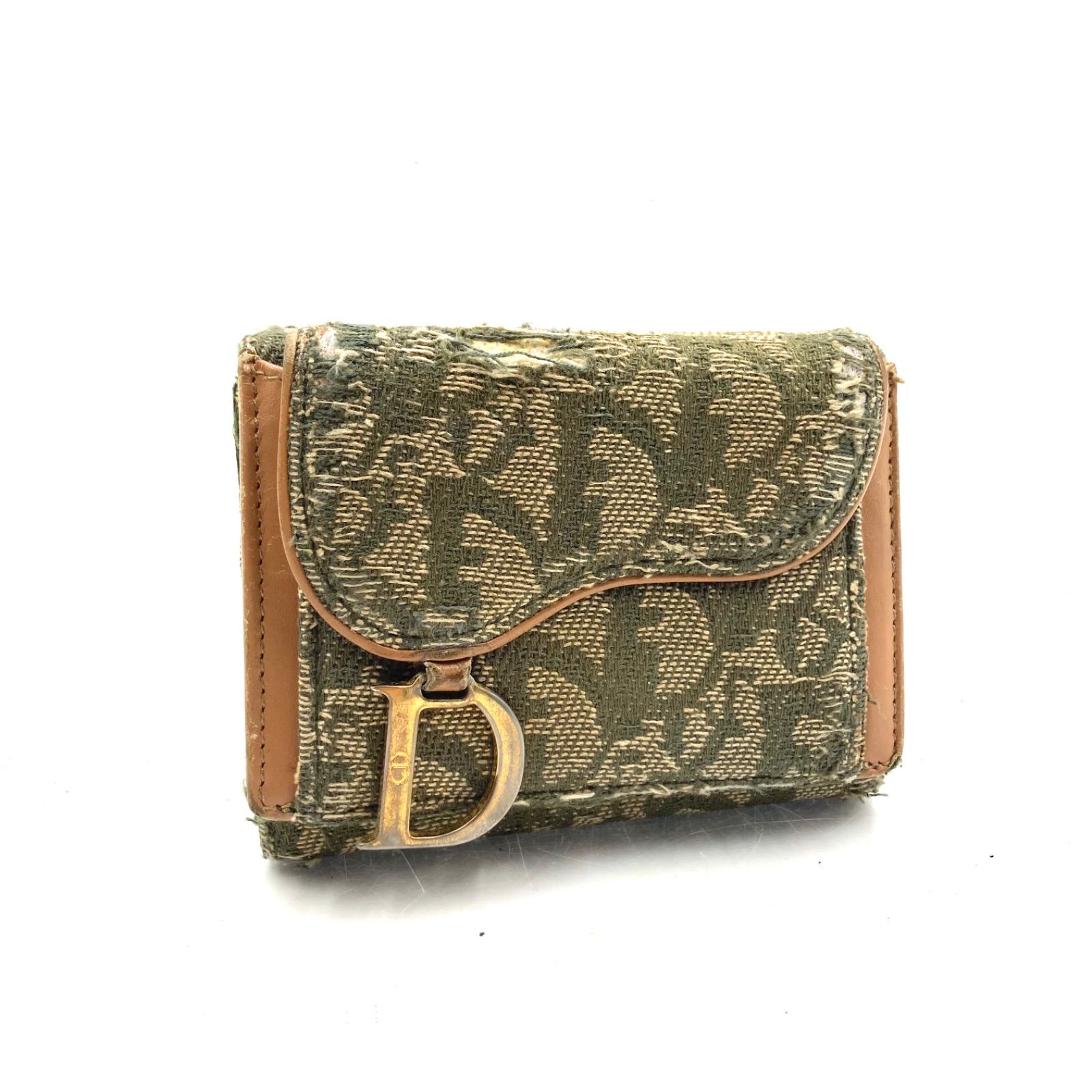 Christian Dior クリスチャンディオール サドル 三つ折り財布