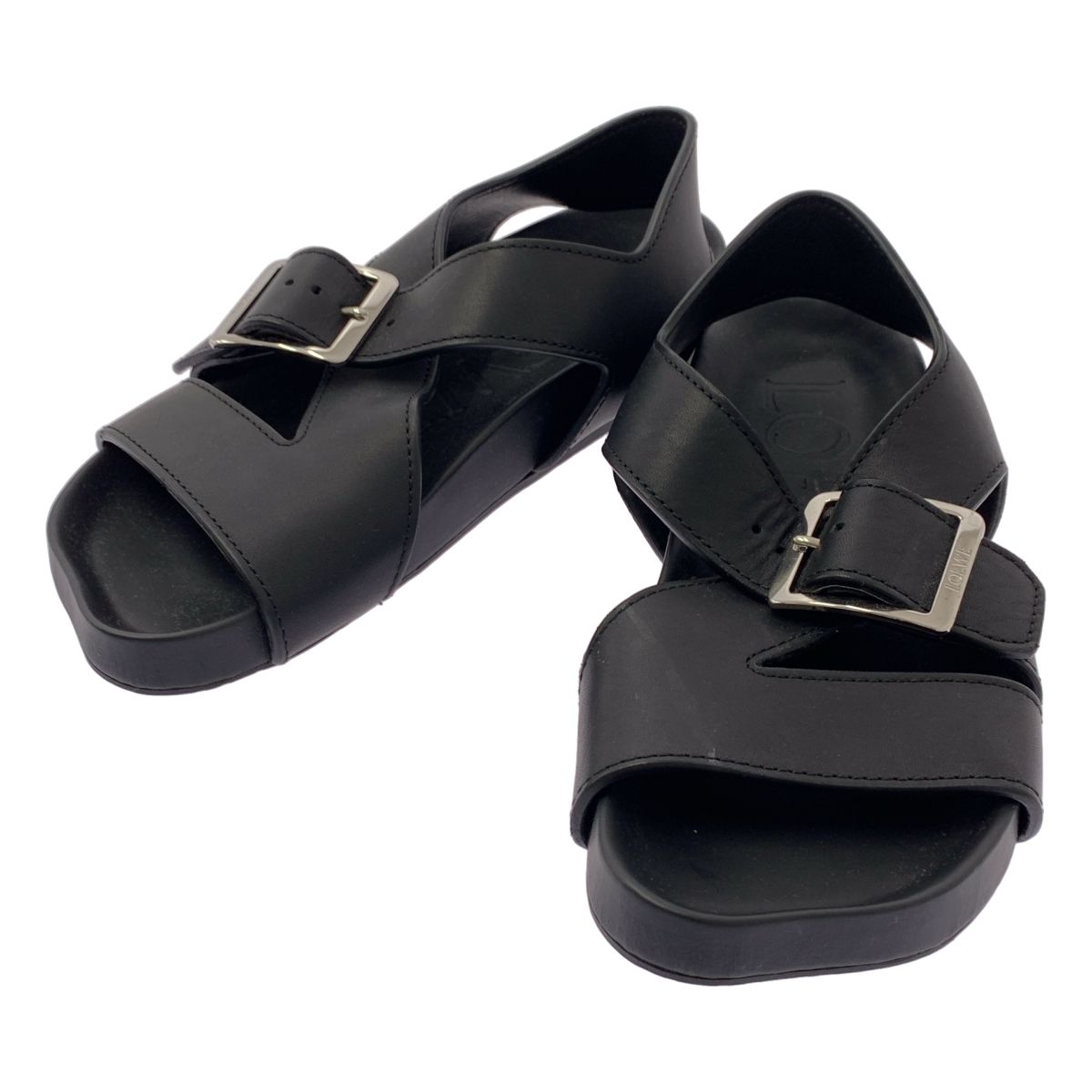 美品】 LOEWE / ロエベ | イーズ バックル フラット サンダル | 38