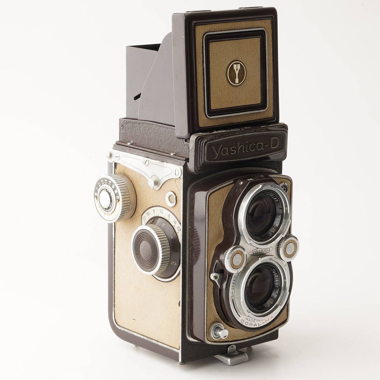 ヤシカ Yashica-D ブラウン ベージュ / Yashinon 80mm F3.5 - メルカリ