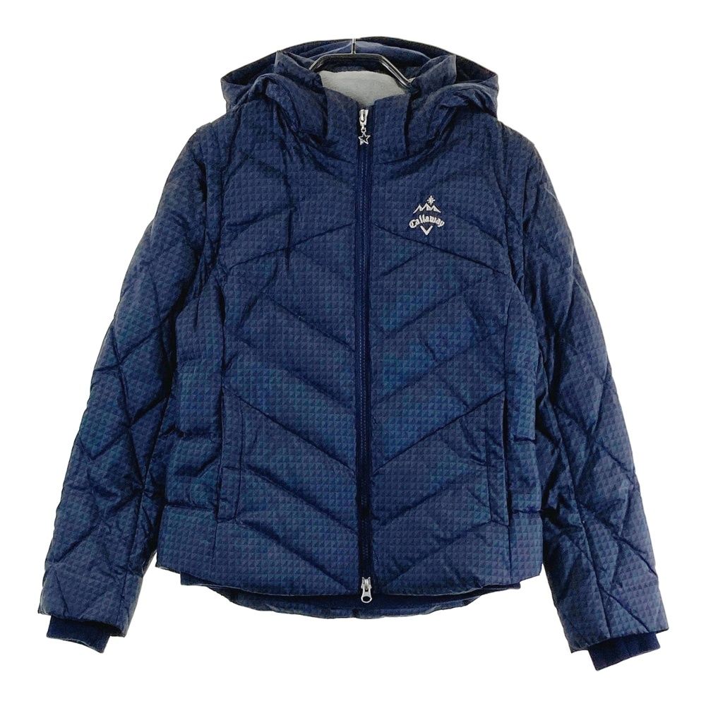 サイズ：S CALLAWAY キャロウェイ 4WAYダウンジャケット 総柄 ネイビー