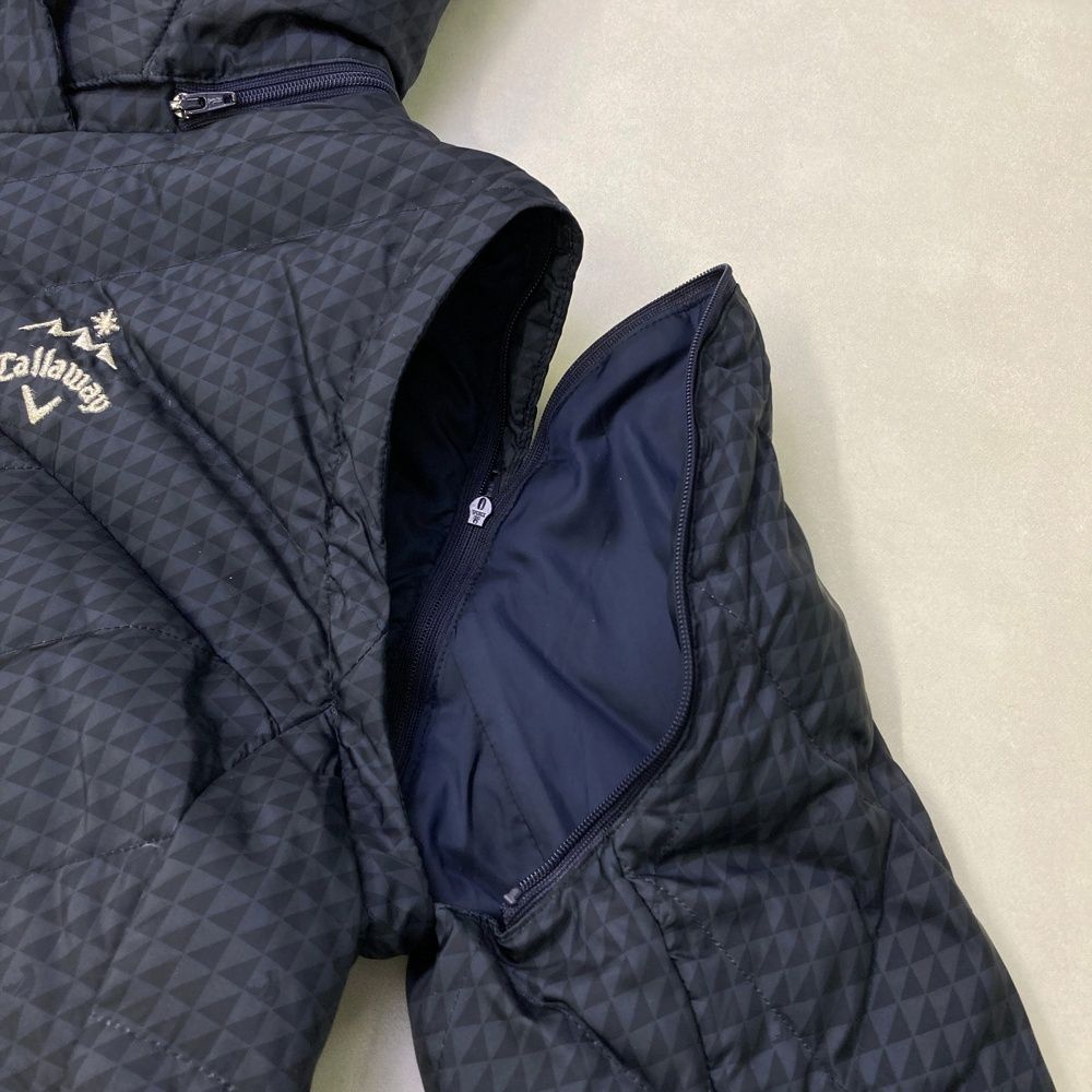 サイズ：S CALLAWAY キャロウェイ 4WAYダウンジャケット 総柄 ネイビー