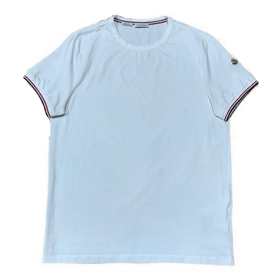 モンクレール スリムフィット XL ホワイト 白 Tシャツ 5S7 - メルカリ