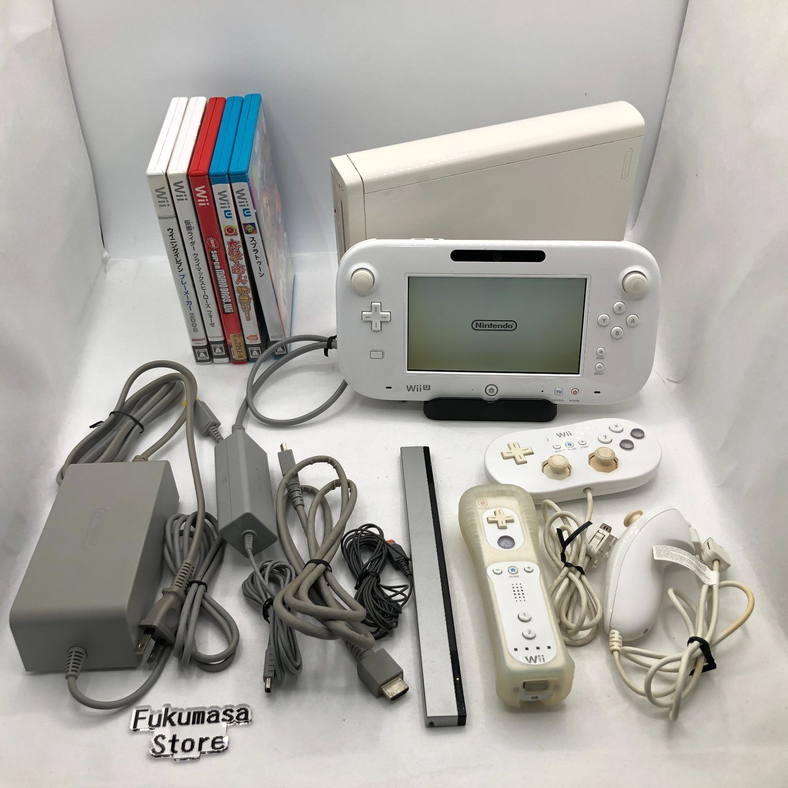 動作確認済み】ニンテンドー Wii U 本体 まとめ売り 豪華 セット シロ