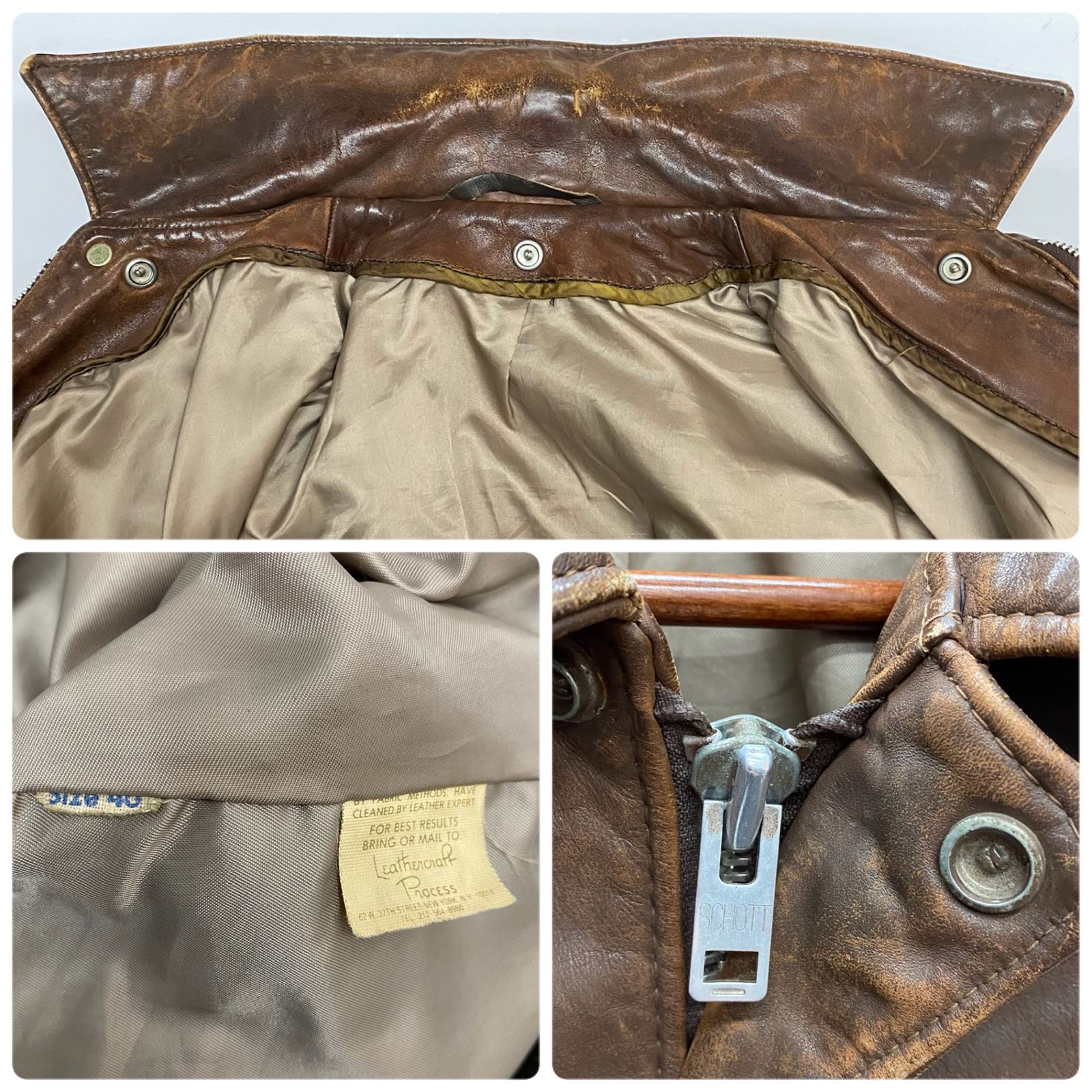 ショット SCHOTT 80's A-2タイプ レザージャケット インナー無し