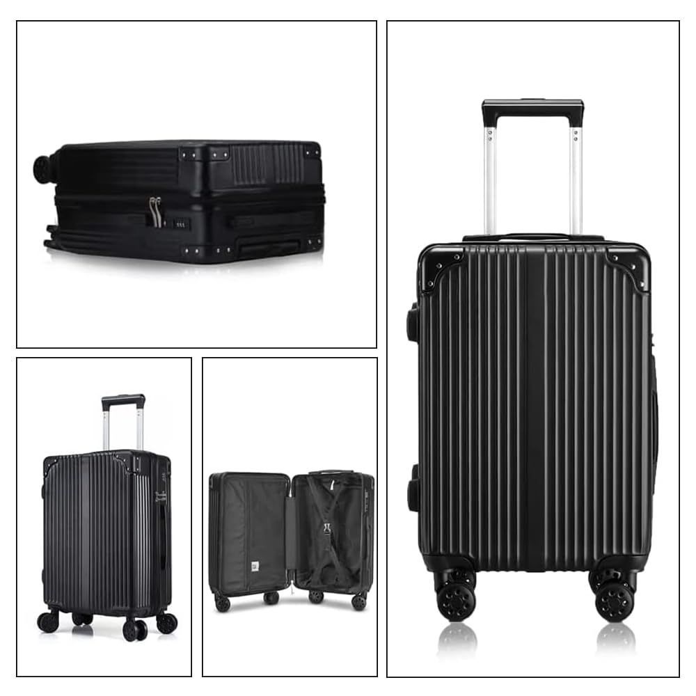 ブラック 360度回転906 耐衝撃 ダブルキャスター 静音 大型 S) 超軽量