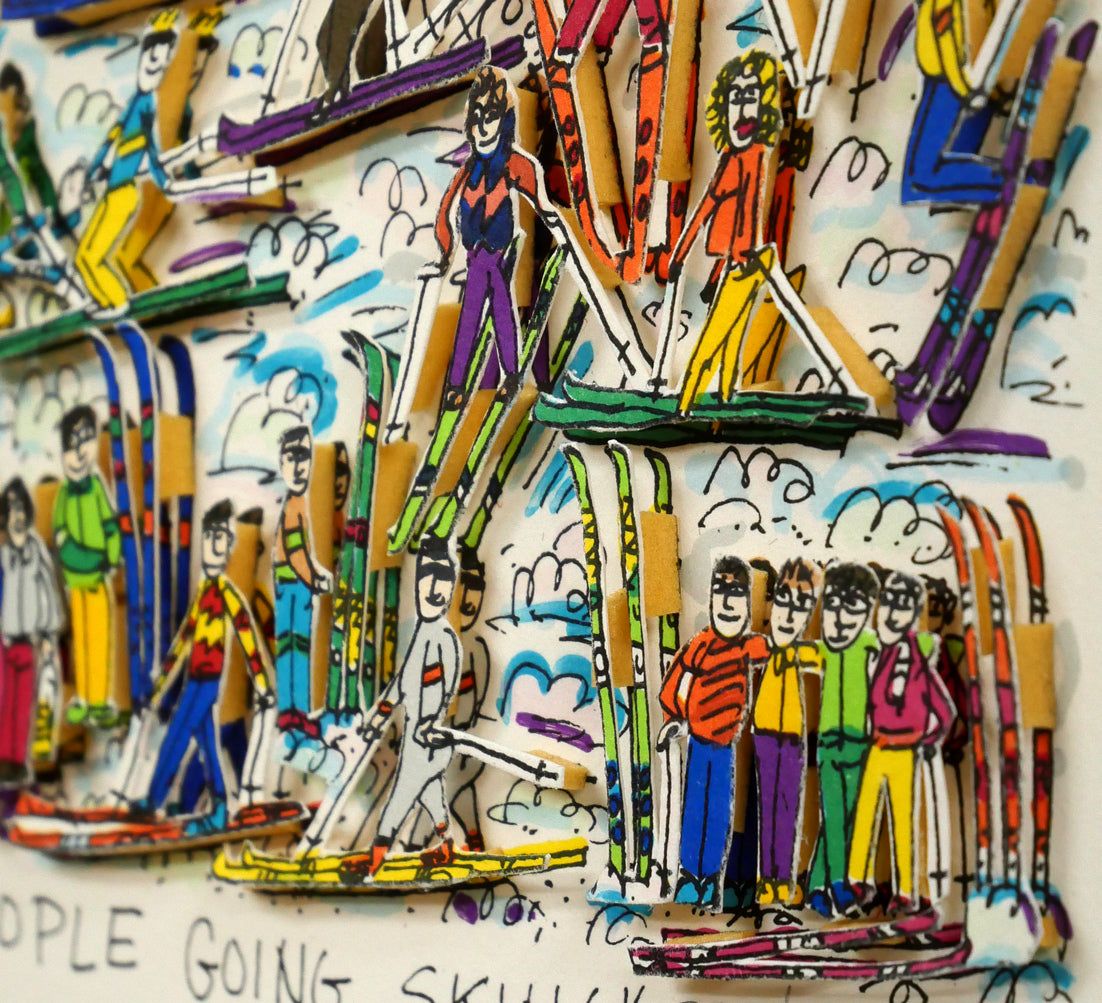 ジェームス リジィ（RIZZI）「TOO MANY PEOPLE GOING SKING」3Dシルク