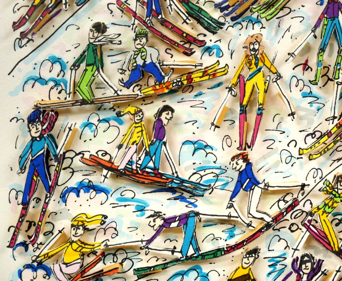 ジェームス リジィ（RIZZI）「TOO MANY PEOPLE GOING SKING」3Dシルク