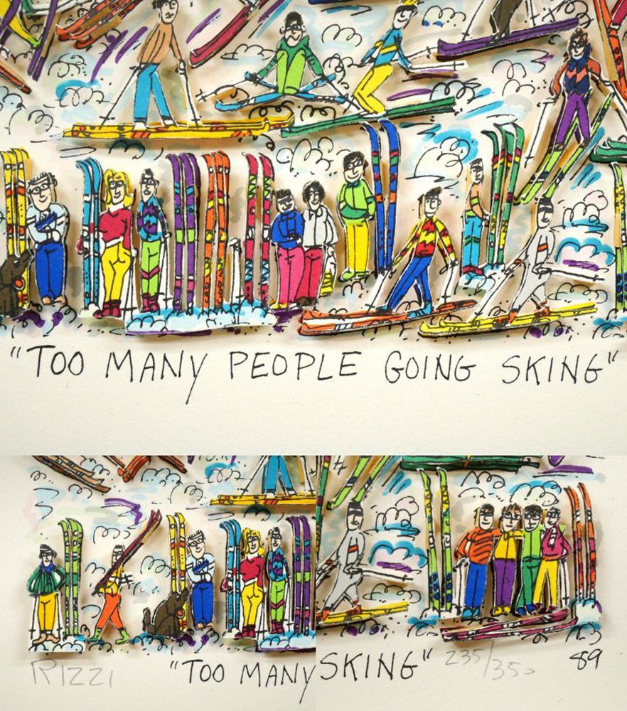 ジェームス リジィ（RIZZI）「TOO MANY PEOPLE GOING SKING」3Dシルク