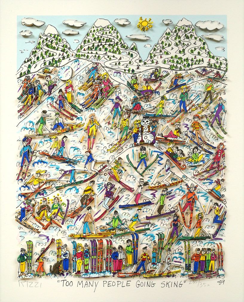 ジェームス リジィ（RIZZI）「TOO MANY PEOPLE GOING SKING」3Dシルク