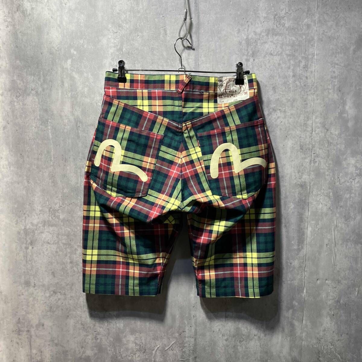EVISU カモメチェックショーツ サイズ32 柄 エヴィス EVISU エヴィス