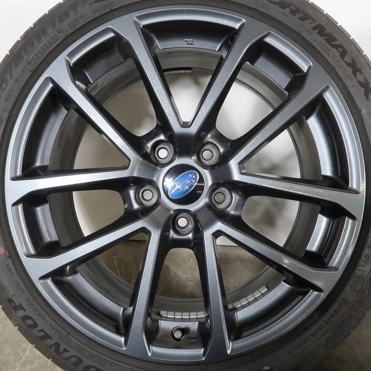 4本 スバル WRX S4 VAG 後期 純正 18インチ 8.5J +55 5H PCD114.3 ラジアル ダンロップ SPスポーツマックス060+ 2024年 245/40R18 GT-S