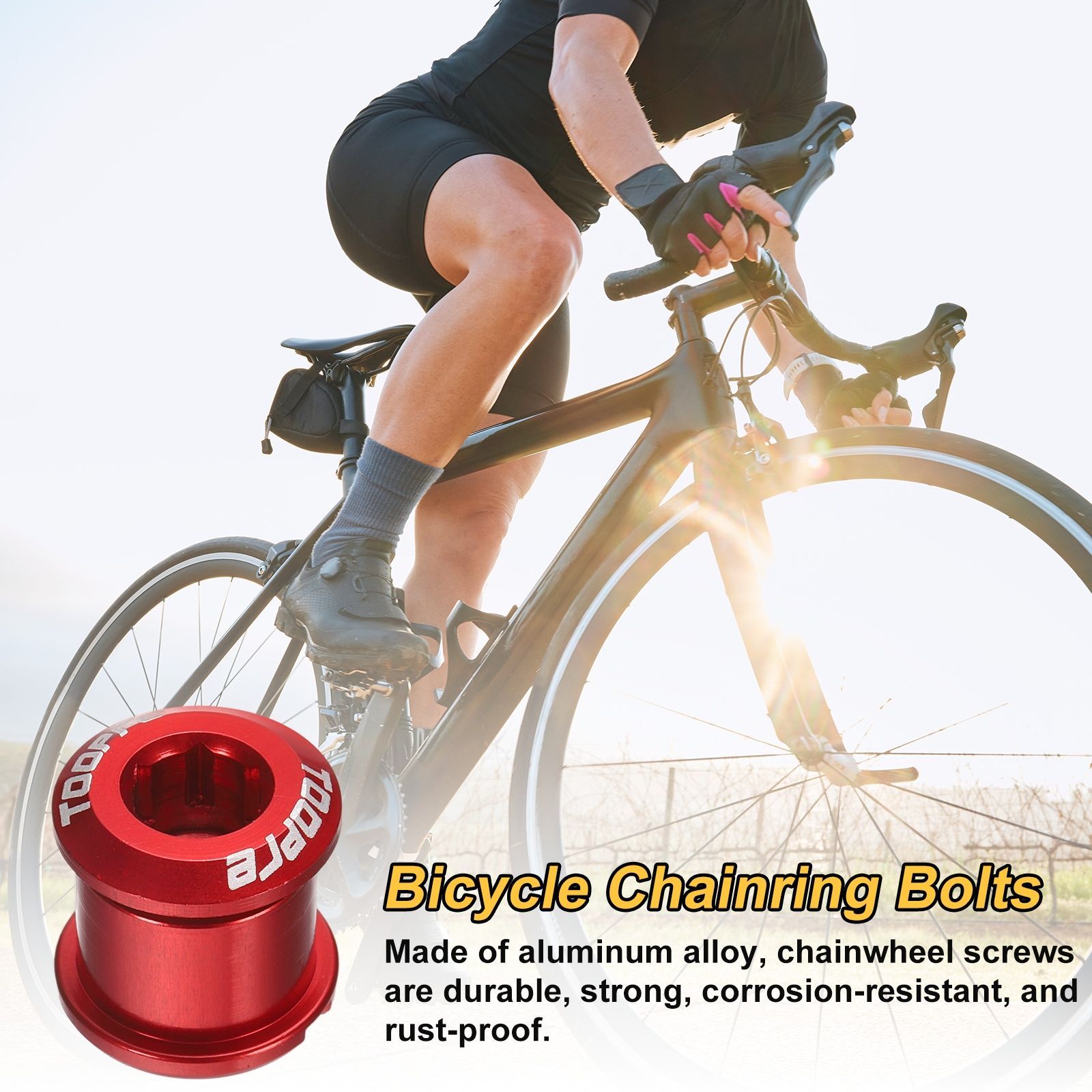 uxcell 5個 セット ダブル チェーン リング ボルト M8 アルミニウム