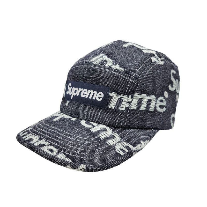 中古品】Supreme シュプリーム 25FW JACQUARD LOGOS DENIM CAMP CAP