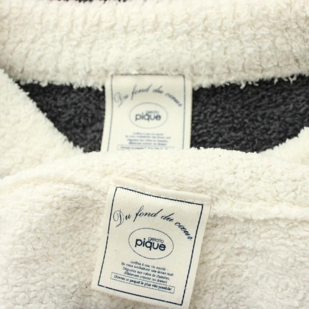 ジェラートピケ gelato pique パウダートリムボーダープルオーバー