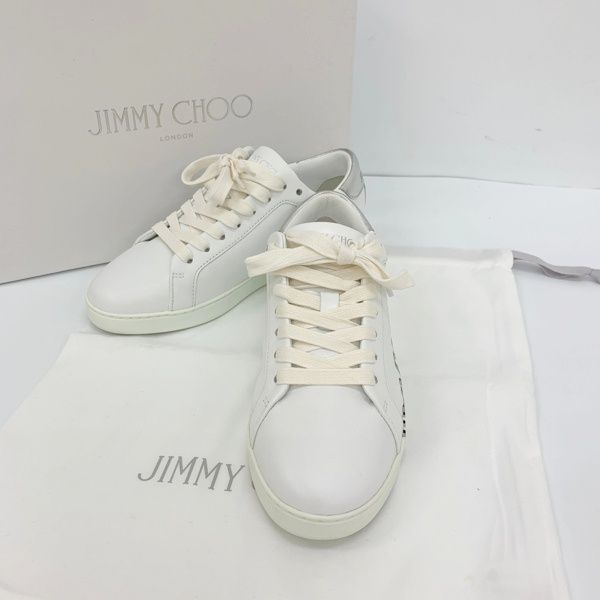 JIMMY CHOO ジミーチュウ スニーカー シューズ ローカット レザー 本革