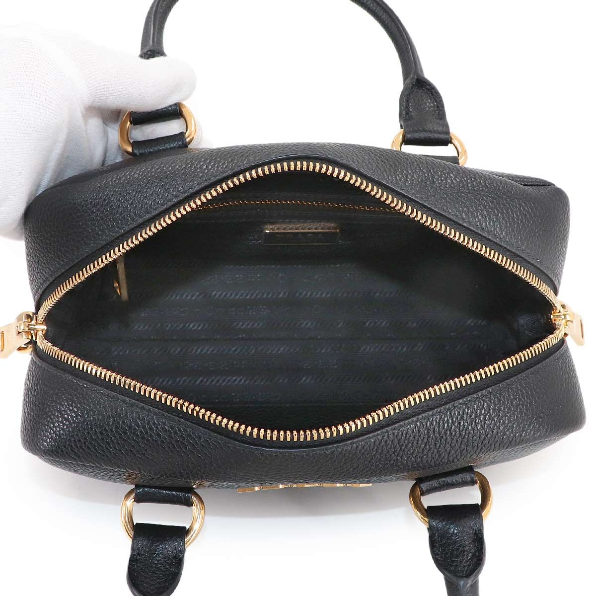 未使用 展示品 プラダ PRADA 2way ハンド ショルダー バッグ レザー 