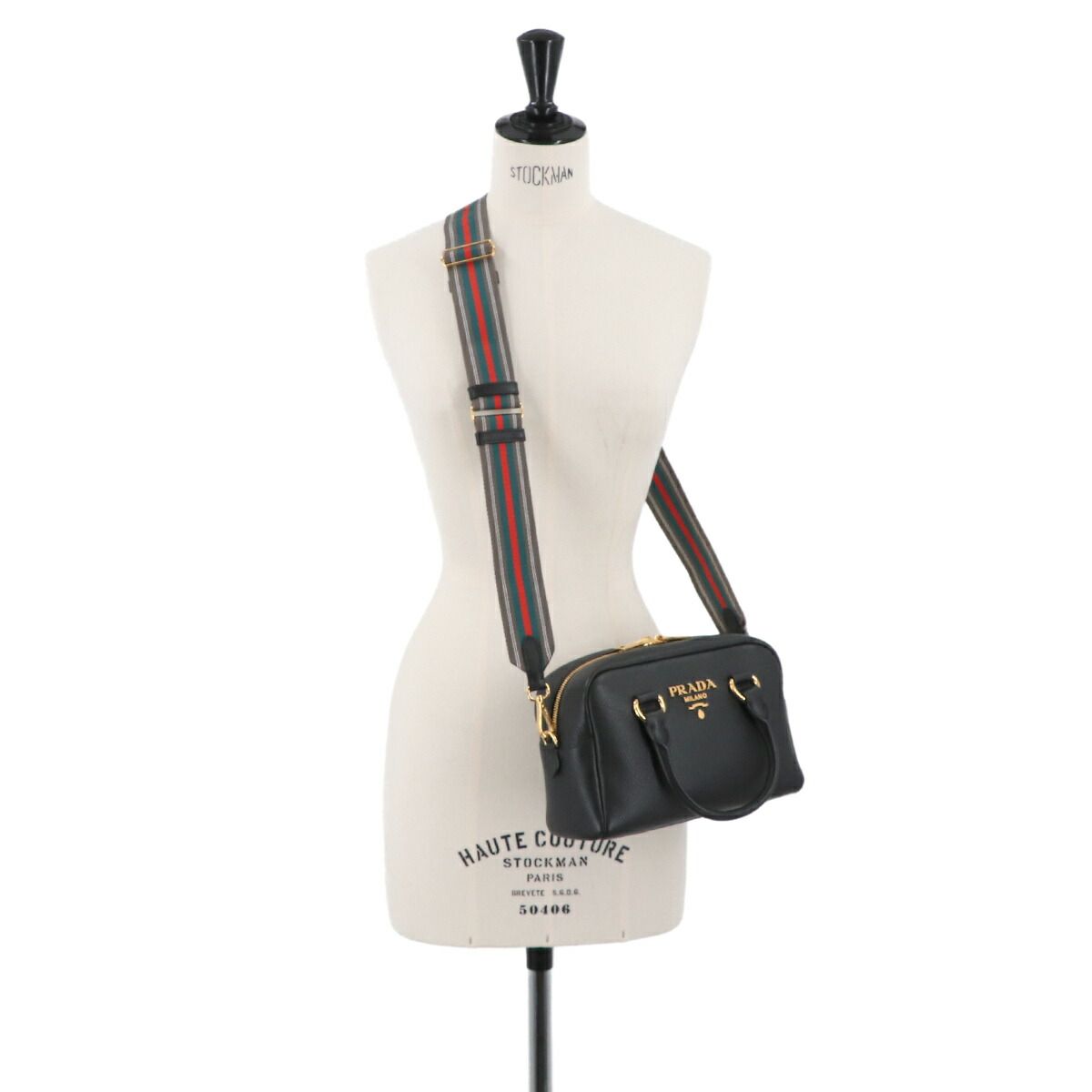 未使用 展示品 プラダ PRADA 2way ハンド ショルダー バッグ レザー 