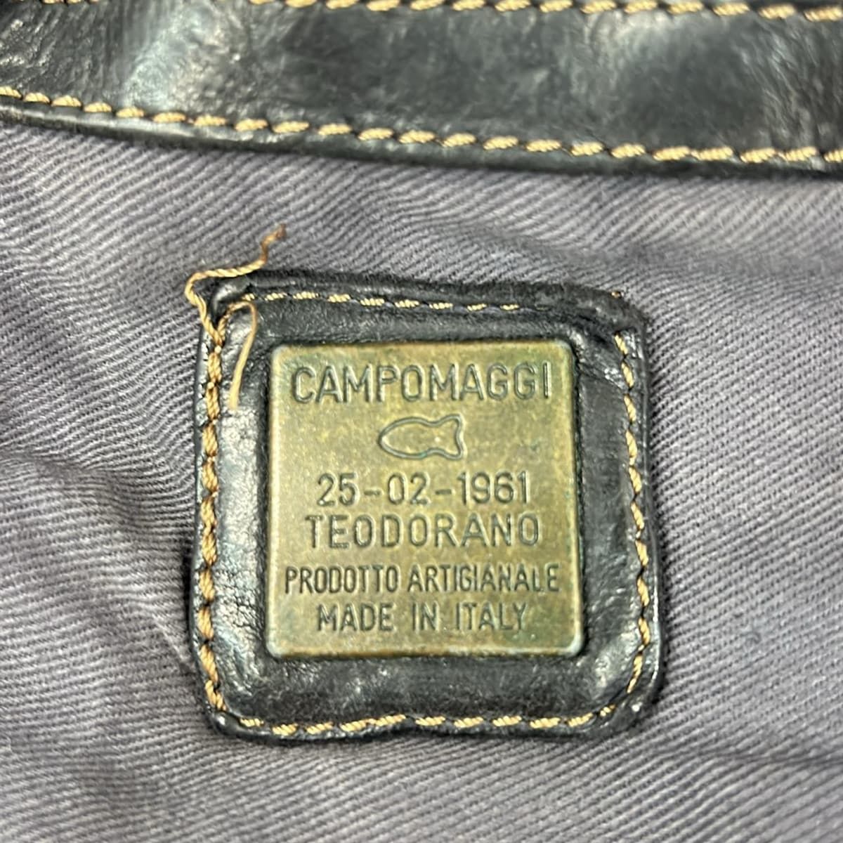CAMPOMAGGI(カンポマッジ) ショルダーバッグ - 黒 編み込み レザー 
