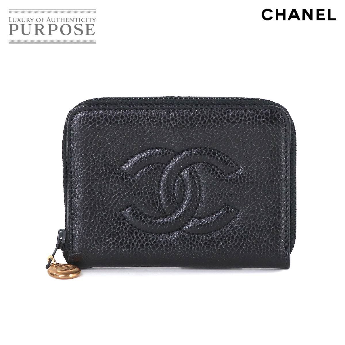 美品 シャネル CHANEL ラウンドファスナー 6連 キーケース キャビア