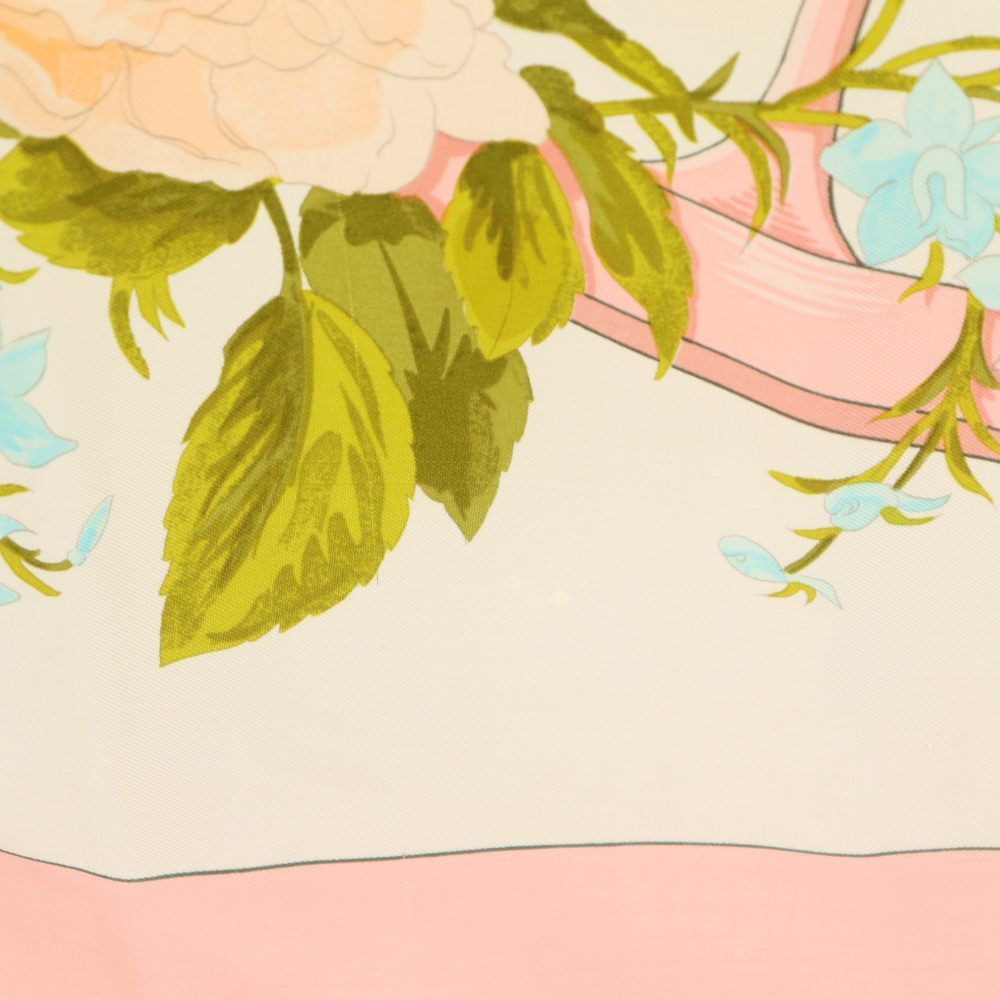 エルメス HERMES カレ90 ROMANTIQUE スカーフ ピンク ベージュ 水色