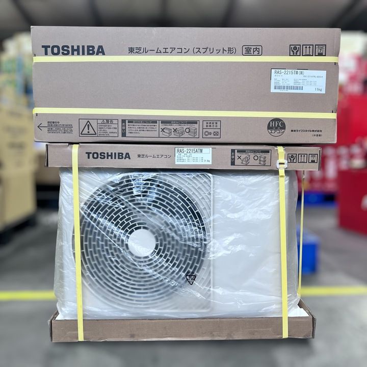 開封済・未使用品】東芝 (TOSHIBA) ルームエアコンセット RAS-2215TM(W