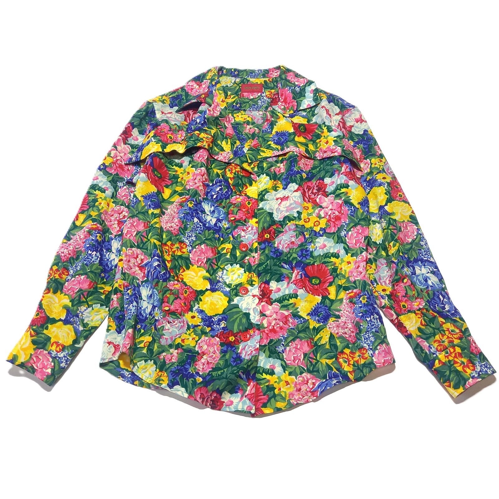 ケンゾー ヴィンテージ 花柄 長袖シャツ Mサイズ KENZO - メルカリ