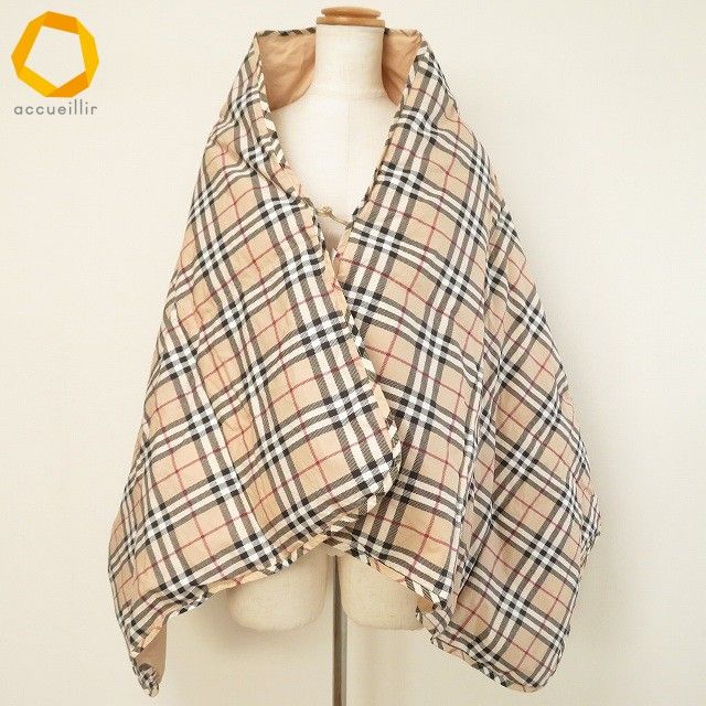 wnzm バーバリー BURBERRY ブランケット ひざ掛け ショール ベージュ