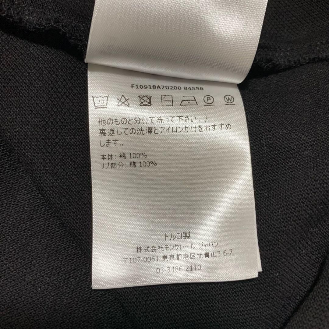 モンクレール ポロシャツ 黒ワッペン シリコン L 国内正規品 5S10