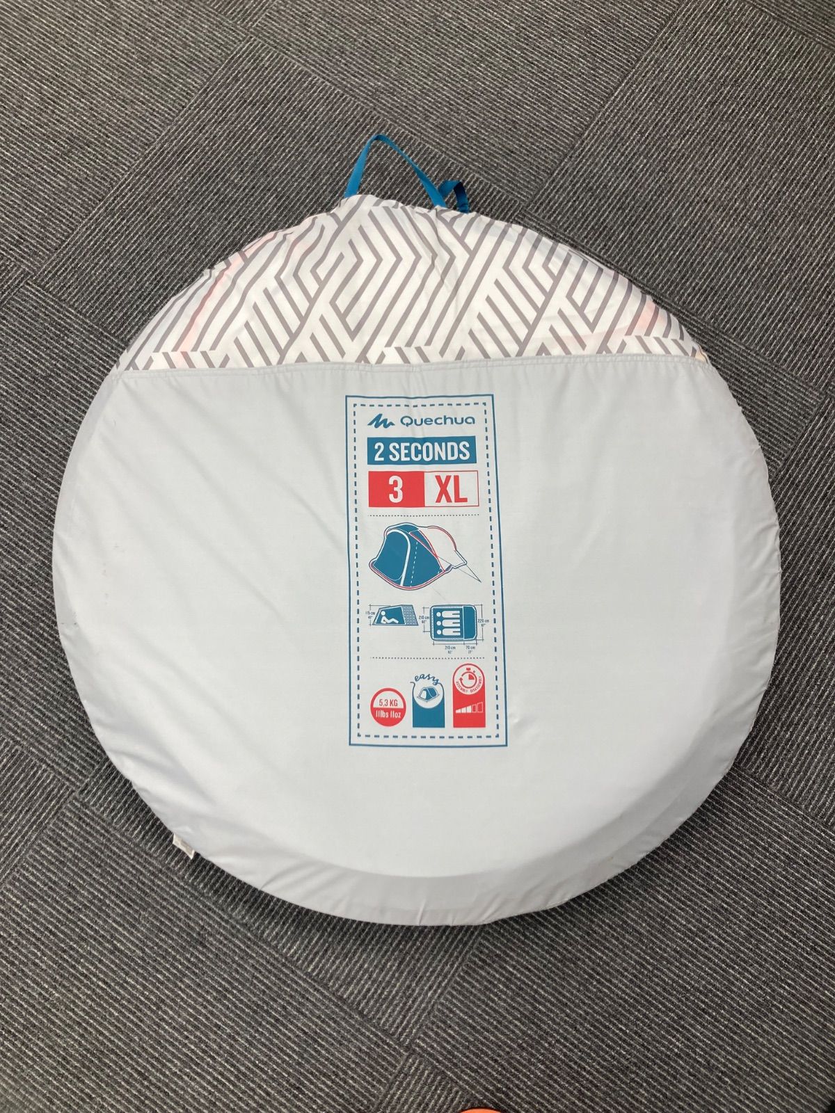 0【現状品】QUECHUA (ケシュア) ポップアップテント 2SECONDS3XL 3人用 