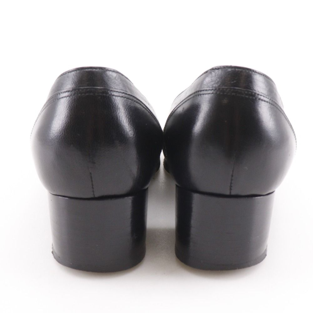 CHANEL】シャネル スクエアトゥ ココマーク レザー 黒 レディース