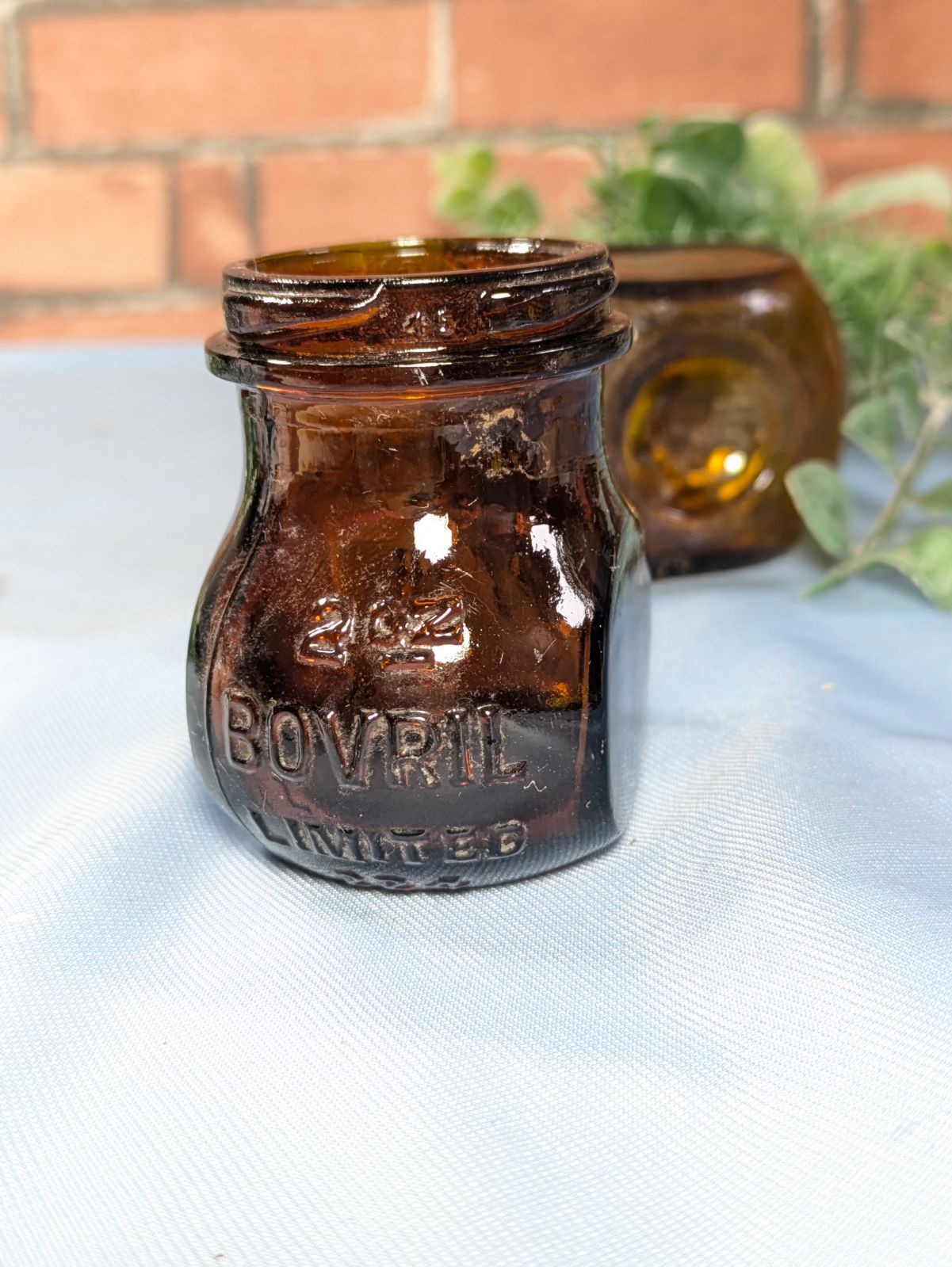 イギリス アンティーク ガラスボトル 3本セット BOVRILボブリル