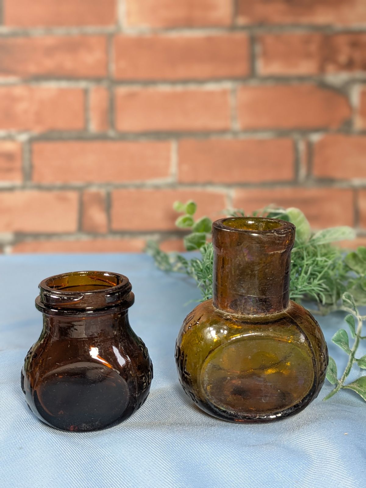 イギリス アンティーク ガラスボトル 3本セット BOVRILボブリル
