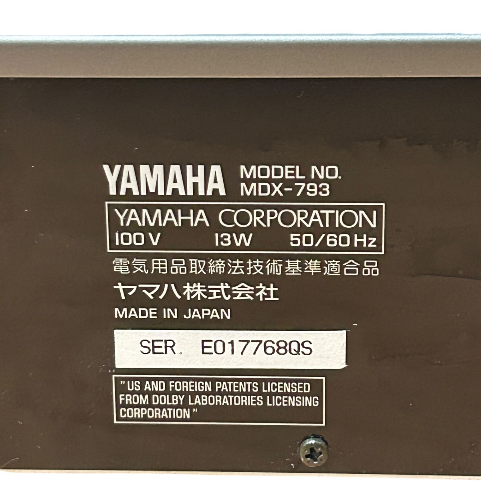 動作未確認】YAMAHA MDX-793 ヤマハ MDデッキ - メルカリ