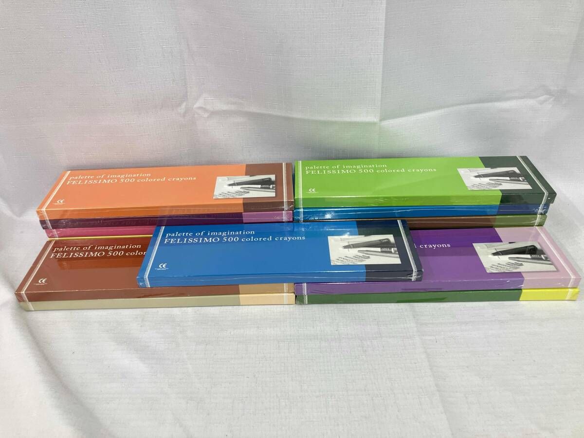 未開封品 FELISSIMO フェリッシモ/pallette of imagination FELISSIMO 500 colored crayons 計15箱