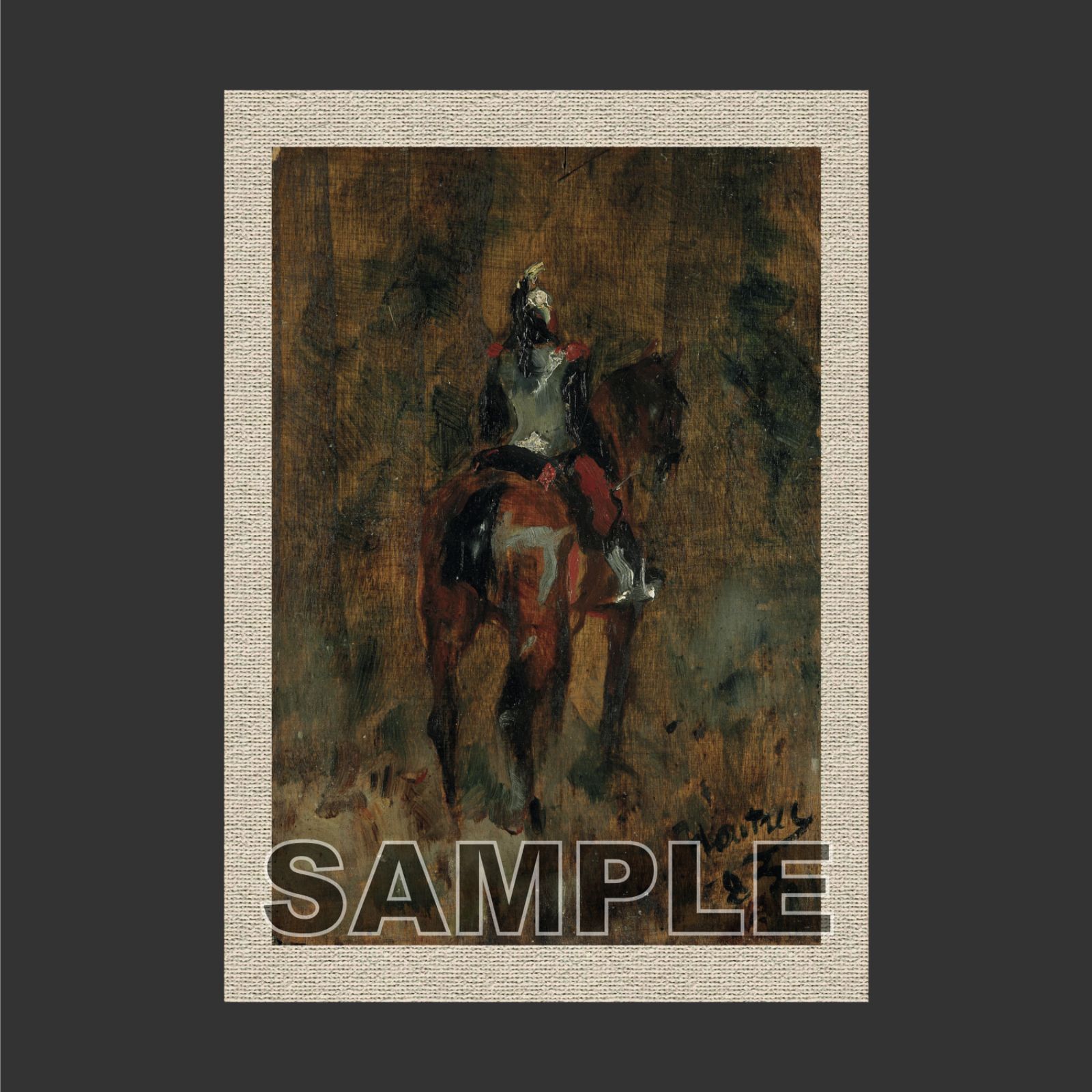 アンリ・ド・トゥールーズ＝ロートレック（Lautrec） 「 馬に乗った胸