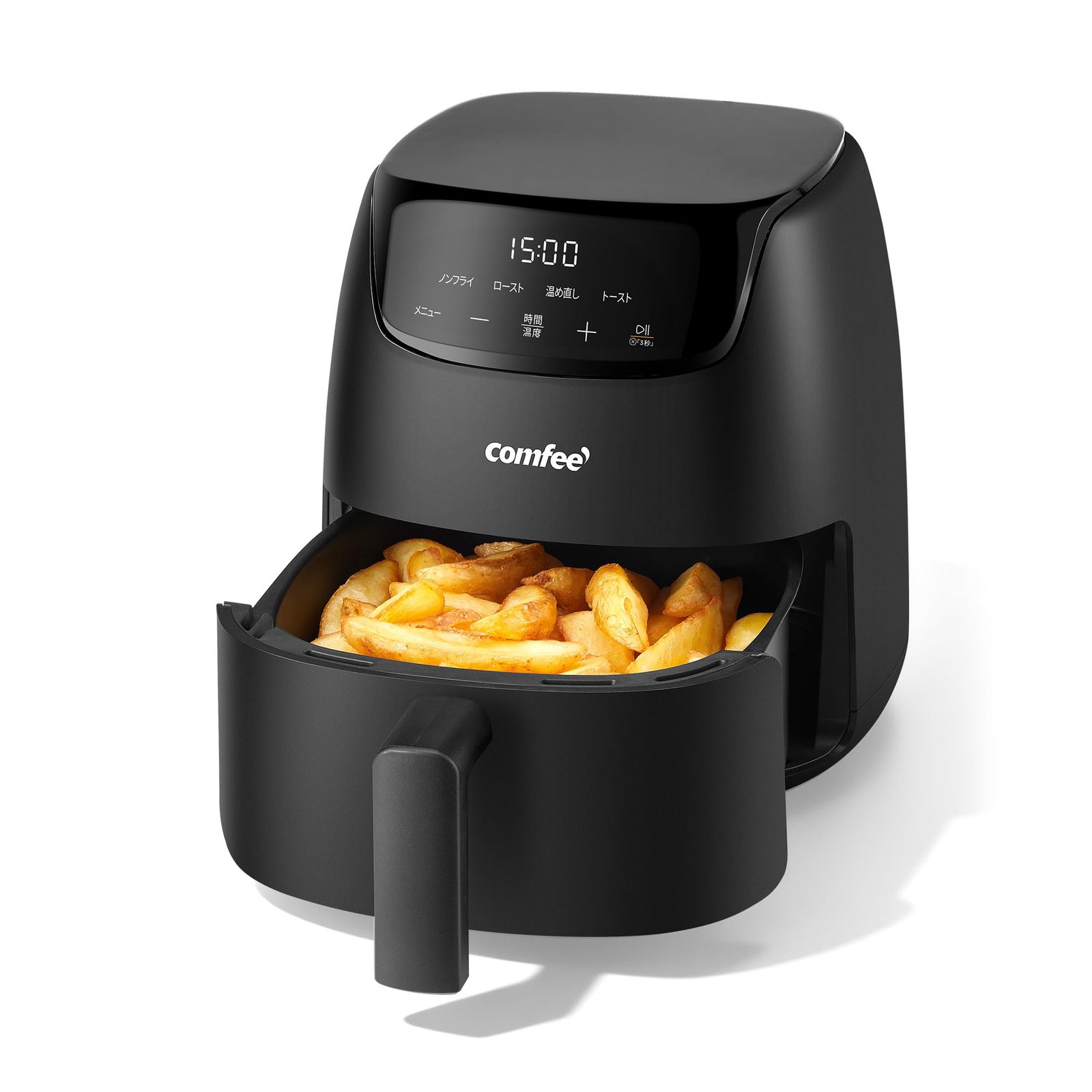 COMFEE' エアフライヤー 2L コンパクト 1150W 高速加熱 四つのメニュー